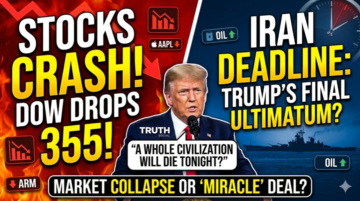 Markets Wobble as Trump’s Iran Deadline Nears: Stocks Fall, Oil Steady